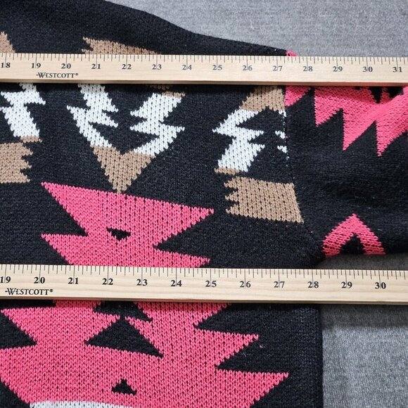 Heimish Cardigan Womens 1XL/2XL Multicolor Pockets LS Geo Aztec Tribal Boho Open - Picture 4 of 13
